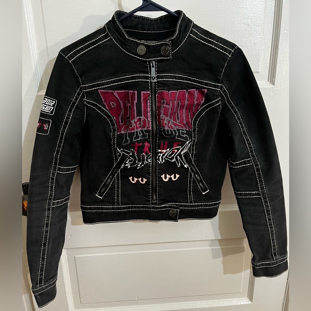 True Religion Women’s Denim Moto Jacket
